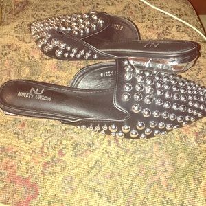 Black Slip On Shoes, worn 2 times